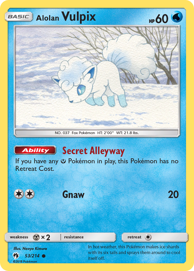 Lost Thunder Alolan Vulpix #53/214